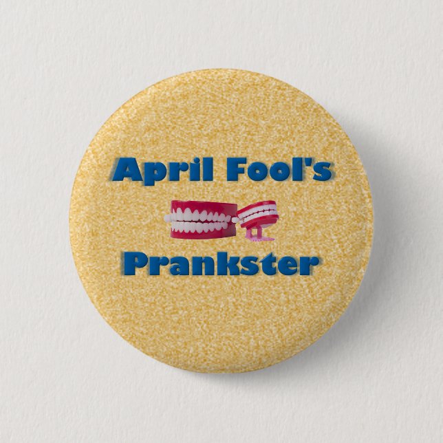 April Fool's Prankster Pinback Button (Front)