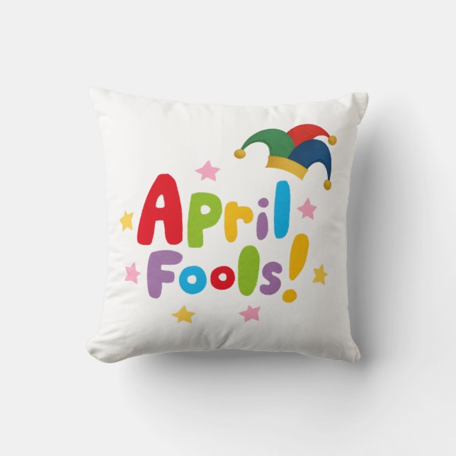 April Fools Throw Pillow (Front)