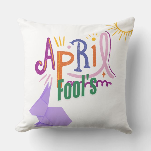 April Fool's Throw Pillow (Front)