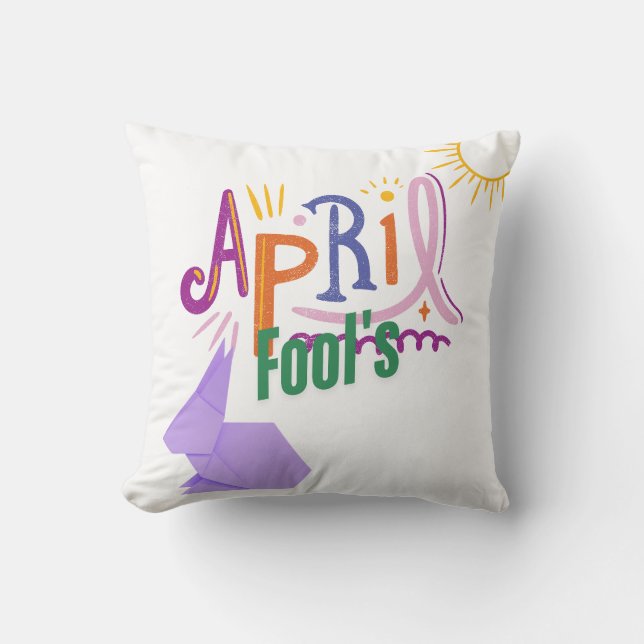 April Fool's Throw Pillow (Front)
