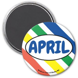 APRIL fun colors magnet