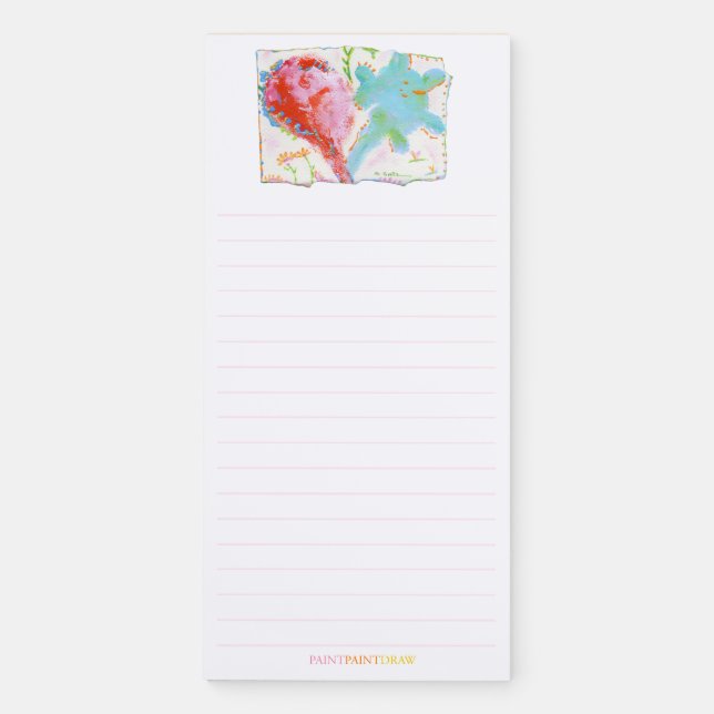 April Heart Magnetic Notepad (Front)