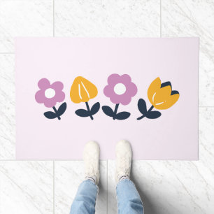 April Hugs and Wet Noses – Floral Part Doormat