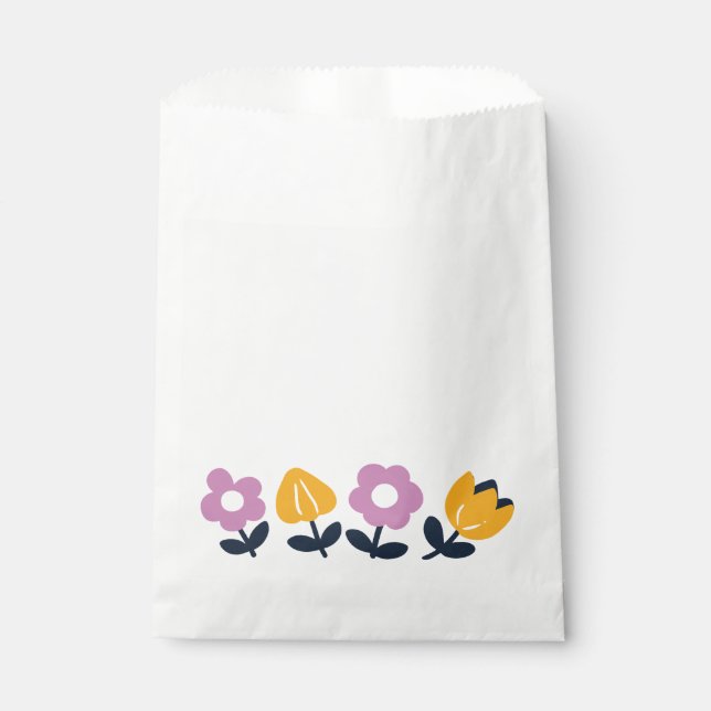 April Hugs and Wet Noses – Floral Part Favor Bag (Front)