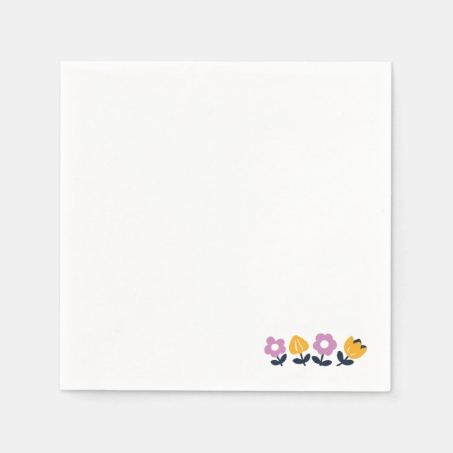 April Hugs and Wet Noses – Floral Part Napkins (Front)