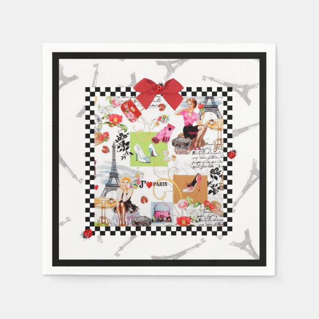 April in Paris 1 Napkins (Front)