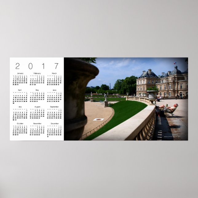 April in Paris 30 Calendar Poster 2017 (Front)