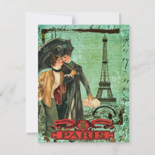 April in Paris Invitation Announcement