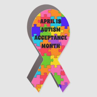 April is Autism Acceptance Month Car Magnet
