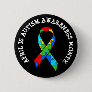 April is Autism Awareness Month Button