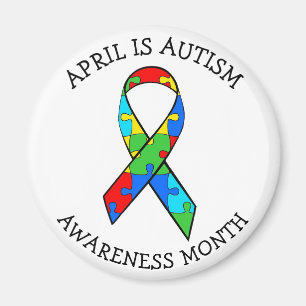 April is Autism Awareness Month Magnet