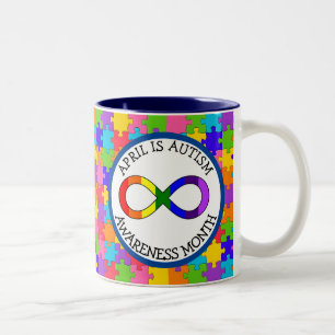 April is Autism Awareness Month Two-Tone Coffee Mug