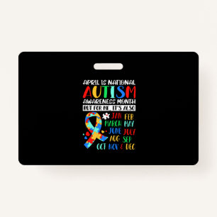 April is National Autism Awareness Month Badge