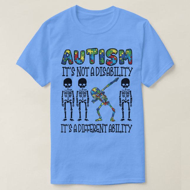 April is National Autism Awareness Month Dancing S T-Shirt (Design Front)
