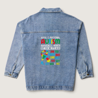 April Is National Autism Awareness Month  Denim Jacket