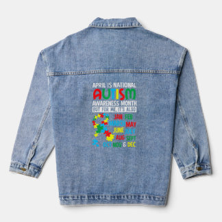 April Is National Autism Awareness Month Denim Jacket
