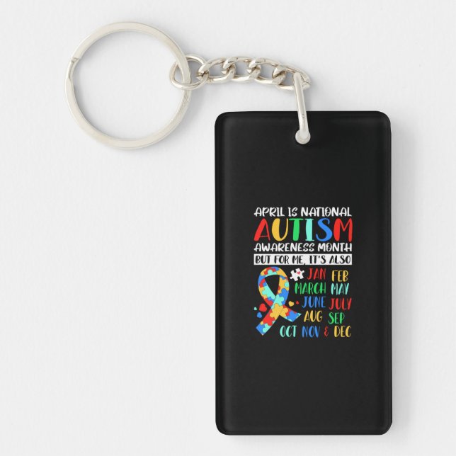 April is National Autism Awareness Month Keychain (Front)