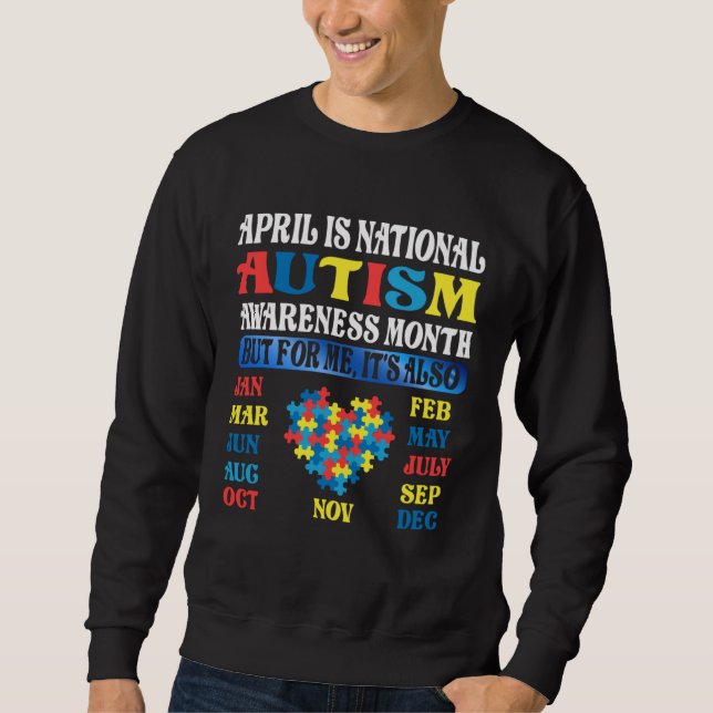 April is National Autism Awareness Month Kids Boy  Sweatshirt (Front)