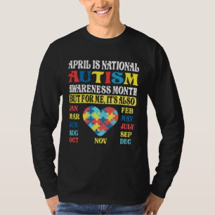 April is National Autism Awareness Month Kids Boy  T-Shirt