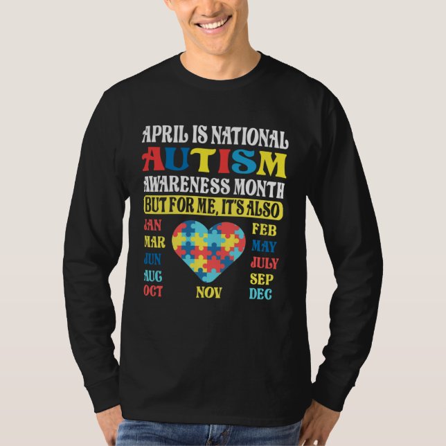 April is National Autism Awareness Month Kids Boy  T-Shirt (Front)