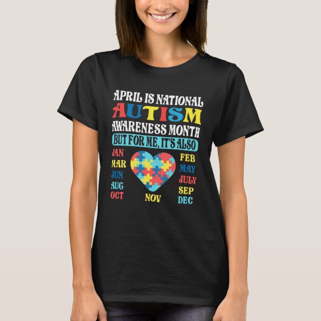 April is National Autism Awareness Month Kids Boy  T-Shirt (Front)