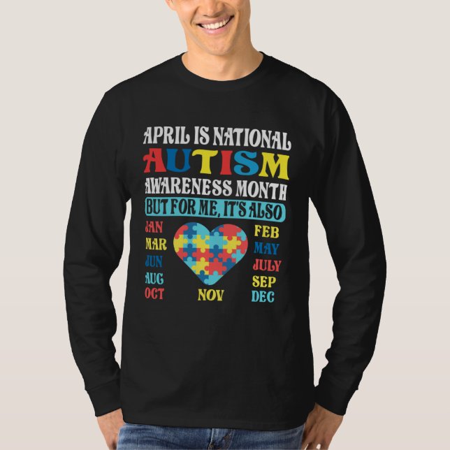 April is National Autism Awareness Month Kids Boy  T-Shirt (Front)