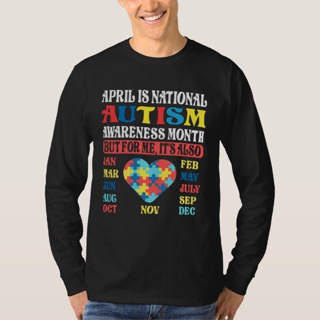 April is National Autism Awareness Month Kids Boy  T-Shirt (Front)