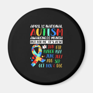 April is National Autism Awareness Month Magnet