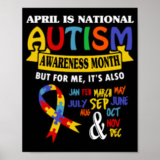 April Is National Autism Awareness Month Poster
