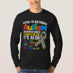 April Is National Autism Awareness Month Puzzle Pi T-Shirt