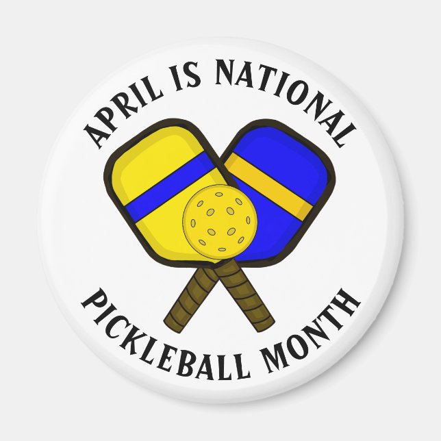 April is National Pickleball Month Magnet (Front)