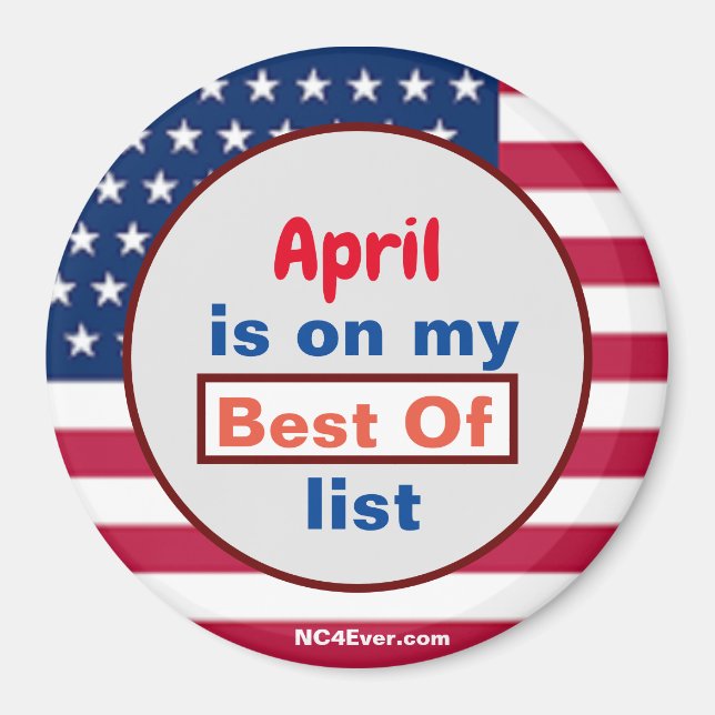 April is on my Best Of list Magnet (Front)