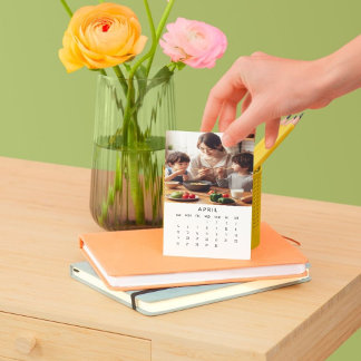 April Moments: Portrait Easel Calendar 2026 Holder