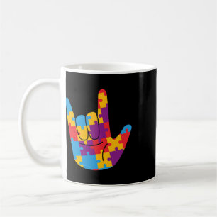April National Autism Awareness Month Asl Love Sig Coffee Mug