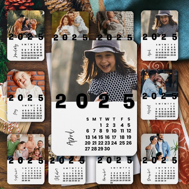 April New Year 2025 Calendar Family Photo Magnet (April New Year 2025 Calendar Family Photo Magnet)