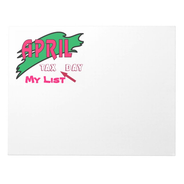 April - notepad (Front)