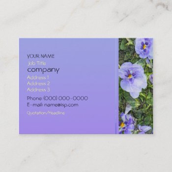 April Pansies Business Card by profilesincolor at Zazzle
