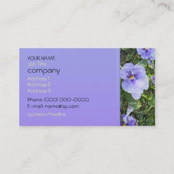 April Pansies Business Card by profilesincolor at Zazzle