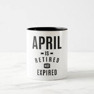 April Personalized Name Two-Tone Coffee Mug