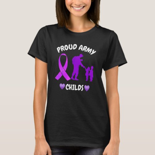 April Purple Up Month Of Military Child Boots Amer T_Shirt