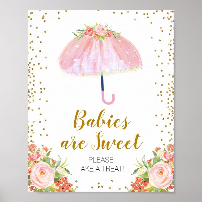 April Shower Babies Are Sweet Please Take a Treat Poster (Front)