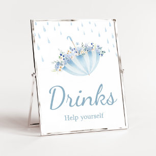 April Shower Bring May Flowers Baby Shower Drinks Poster