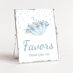 April Shower Bring May Flowers Baby Shower Favors Poster