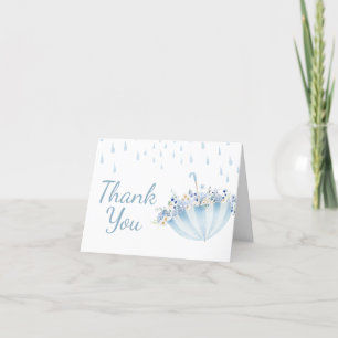 April Shower Bring May Flowers Baby Shower Letterpress Thank You Card