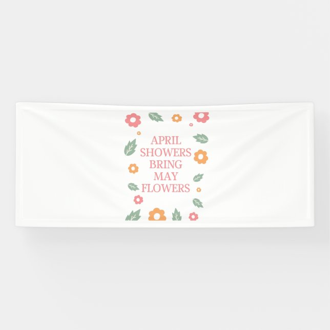 april shower bring may flowers banner (Horizontal)