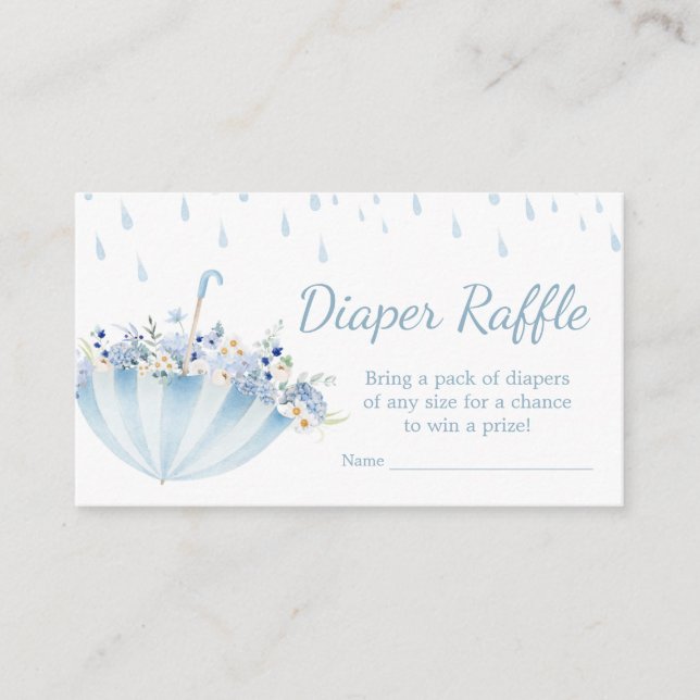 April Shower Bring May Flowers Diaper Raffle Enclosure Card (Front)