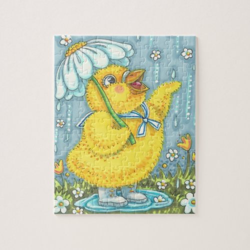APRIL SHOWERS BABY CHICK SPRING EASTER PUZZLE