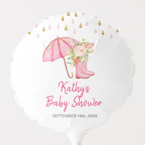 April Showers Bring May Flower Baby Shower Balloon