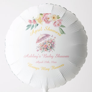 April Showers Bring May Flower Baby Shower Balloon