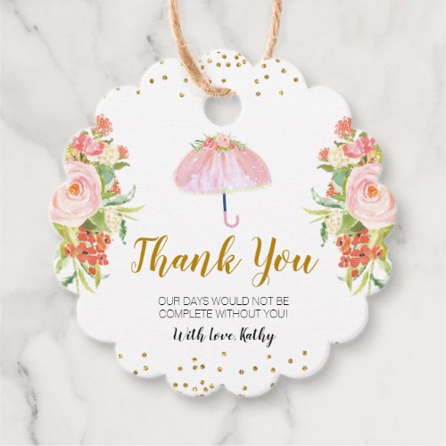 April Showers Bring May Flower Baby Shower Favor T Favor Tags